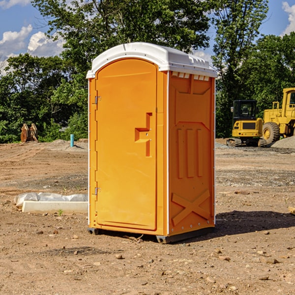 how often are the porta potties cleaned and serviced during a rental period in Brunswick MN